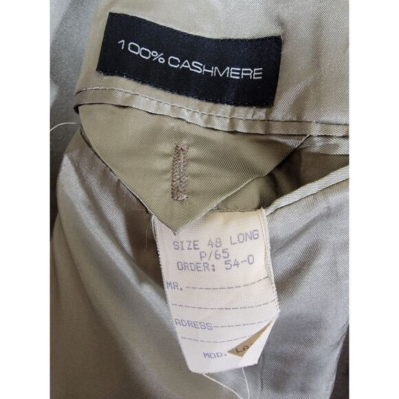 Bill Blass 100% Cashmere Brown Sport Coat Suit Jacket Blazer - 48L - Picture 8 of 10